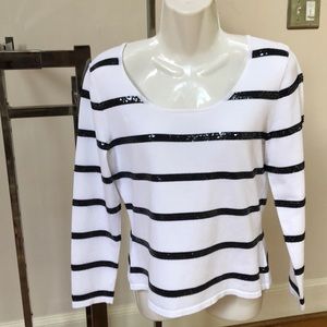 Long sleeve White/Black shirt